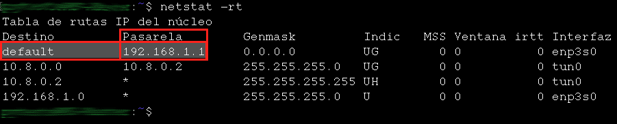 Terminal Linux - Comando netstat -rt
